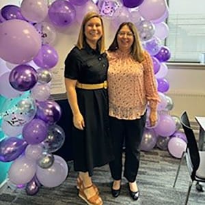 Managing Director, Marie, stood with Service Manager, Dawn.