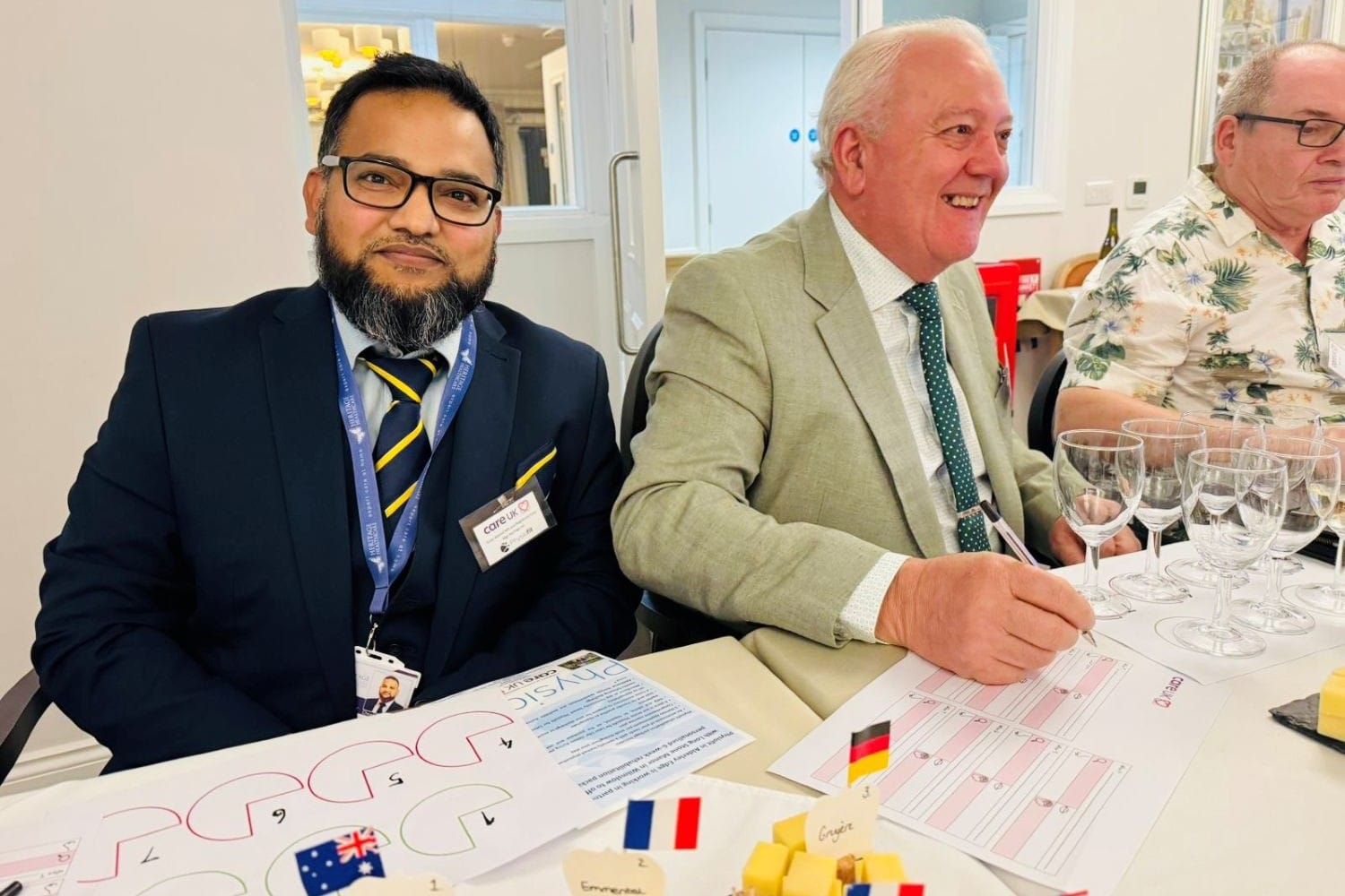 Tarek Ahmed of Heritage Healthcare Cheadle & Wilmslow joins in the activities at the networking event