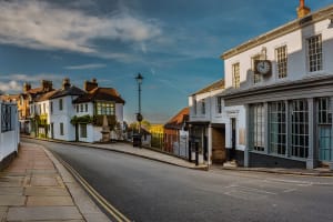 Harrow on the Hill charming High Street, Greater London, England